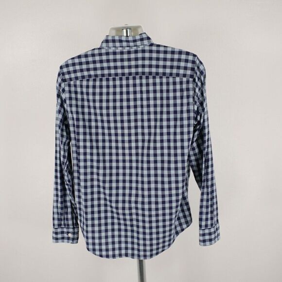 Abercrombie & Fitch Blue Plaid Pocket Front Collared Cotton Button Down Large - Picture 7 of 10